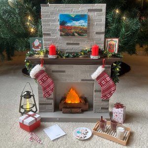 24pc Our Generation Fireplace Holiday Accessories 18" Doll Set American Girl